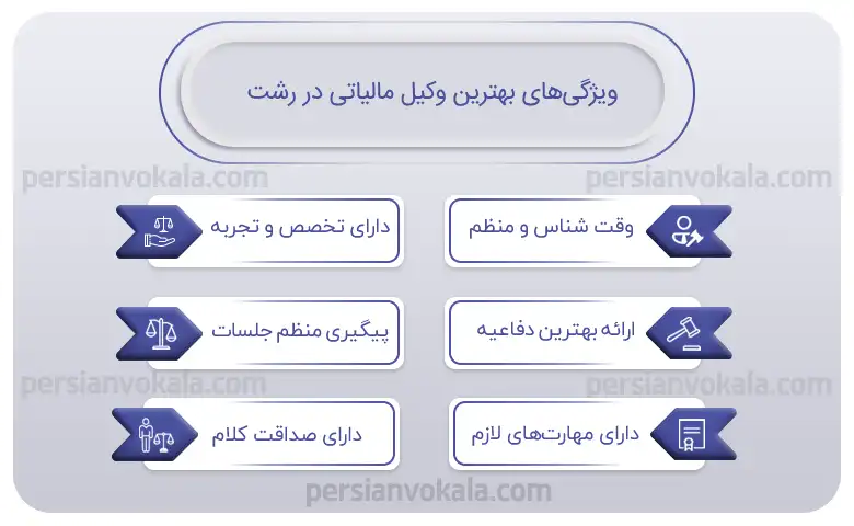 اینفوگرافیک بهترین وکیل مالیاتی در رشت